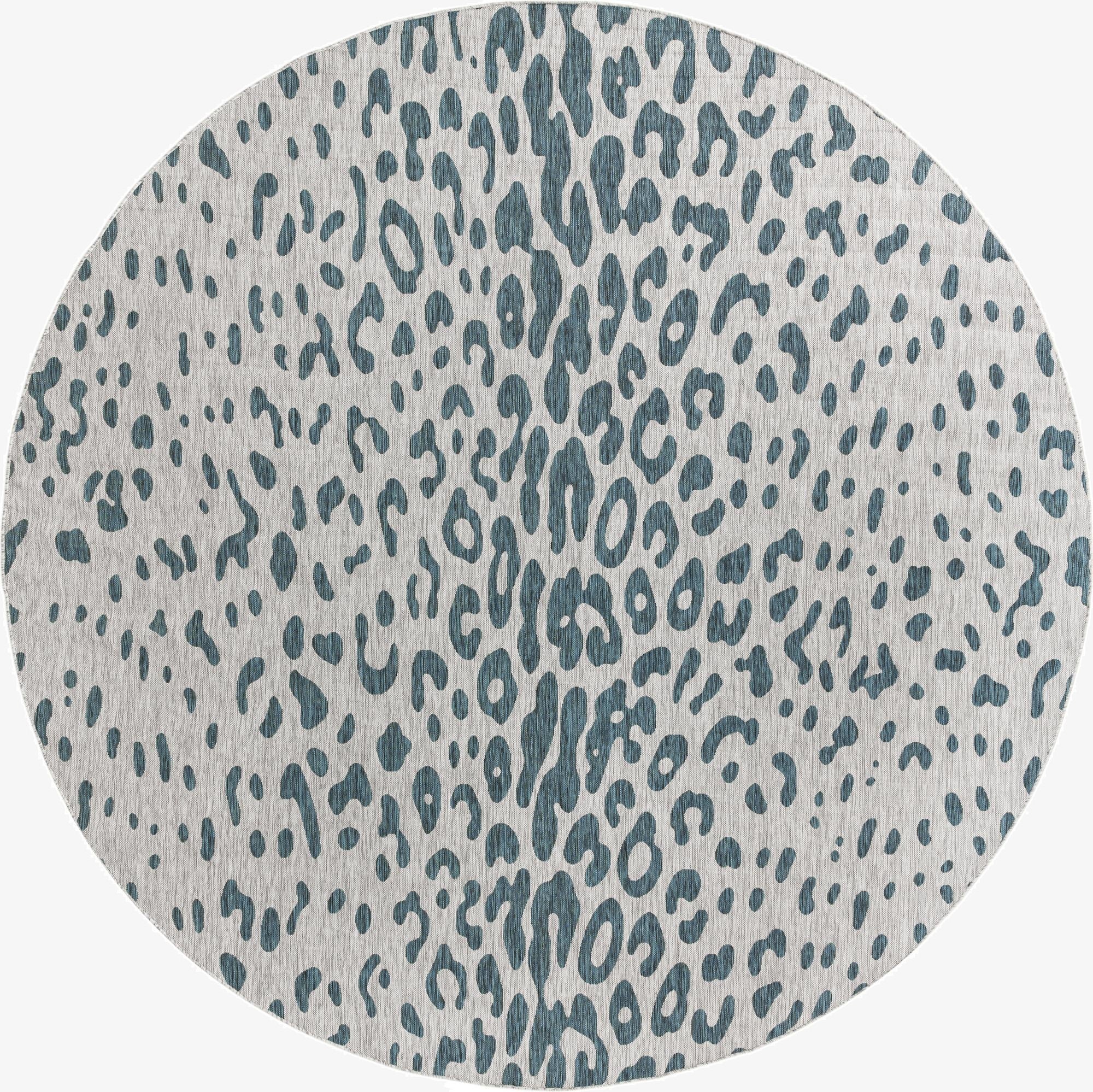  13' x 13'  Washable Safari Indoor / Outdoor Round Rug