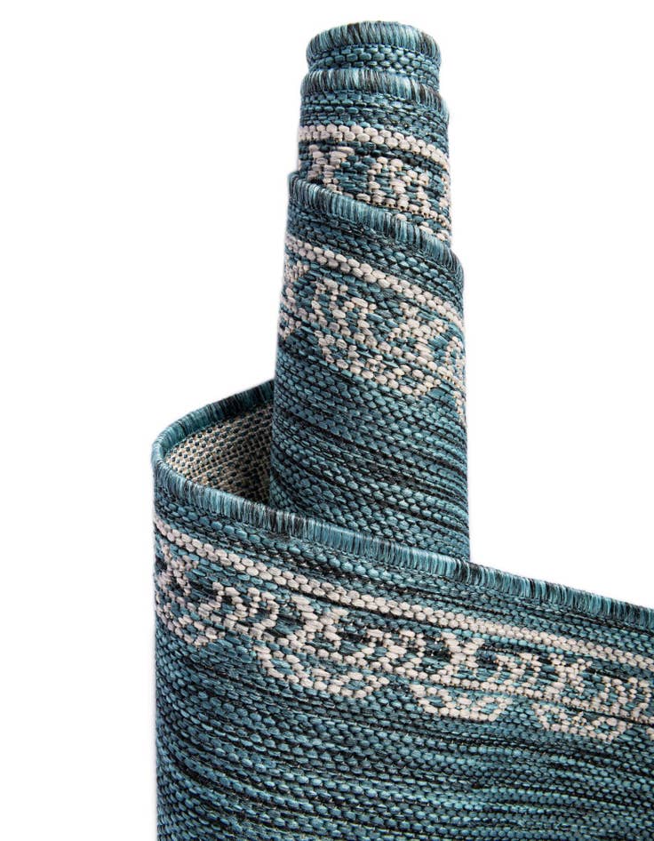 Detail image of  4' x 4'  Washable Traditional Indoor / Outdoor Round Rug