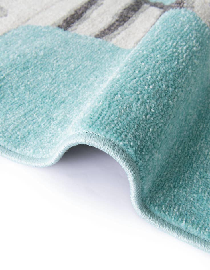 Detail image of  3' 3 x 3' 3 Zebra Whimsy Kids Round Rug