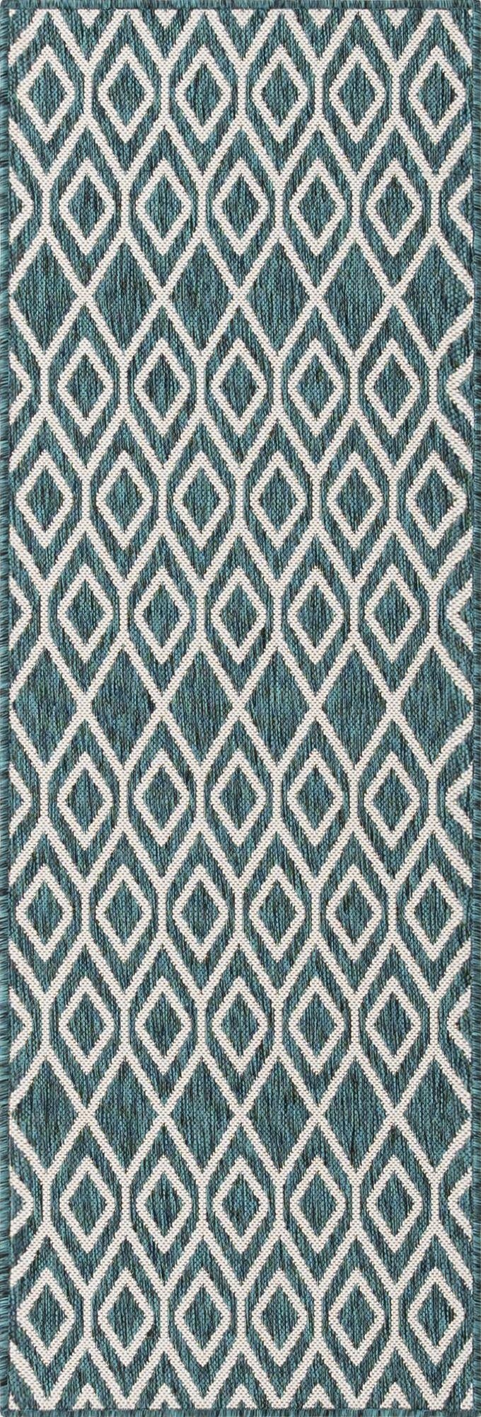  2' x 6'  Washable Jill Zarin Turks and Caicos Indoor / Outdoor Runner Rug