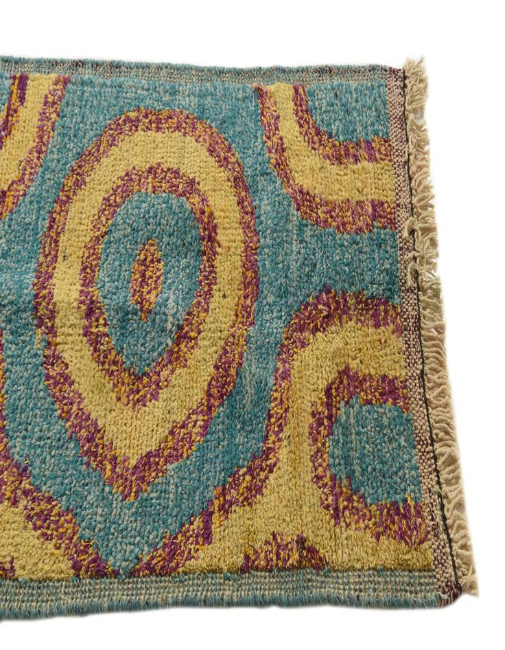 Detail image of  2' 8 x 10'  Hand Knotted Moroccan Wool Runner Rug