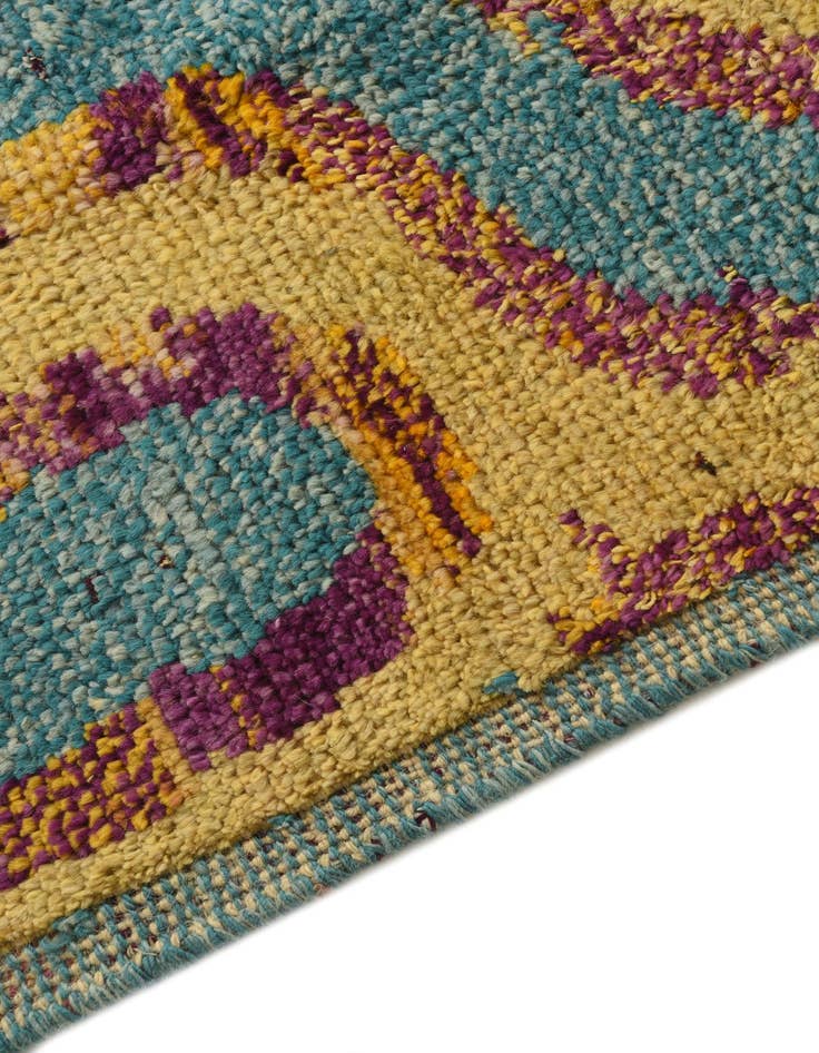 Detail image of  2' 8 x 10'  Hand Knotted Moroccan Wool Runner Rug
