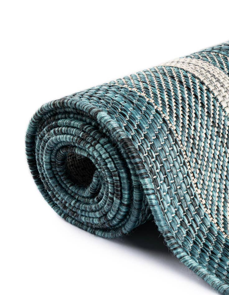 Detail image of  2' x 6'  Washable Border Indoor / Outdoor Runner Rug