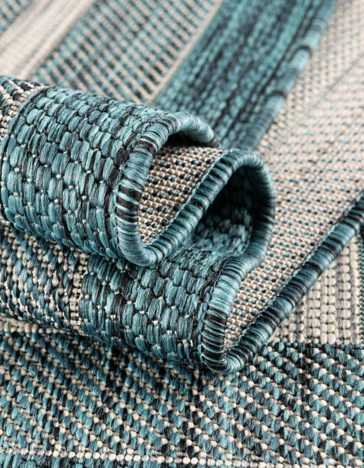 Detail image of  2' x 6'  Washable Border Indoor / Outdoor Runner Rug