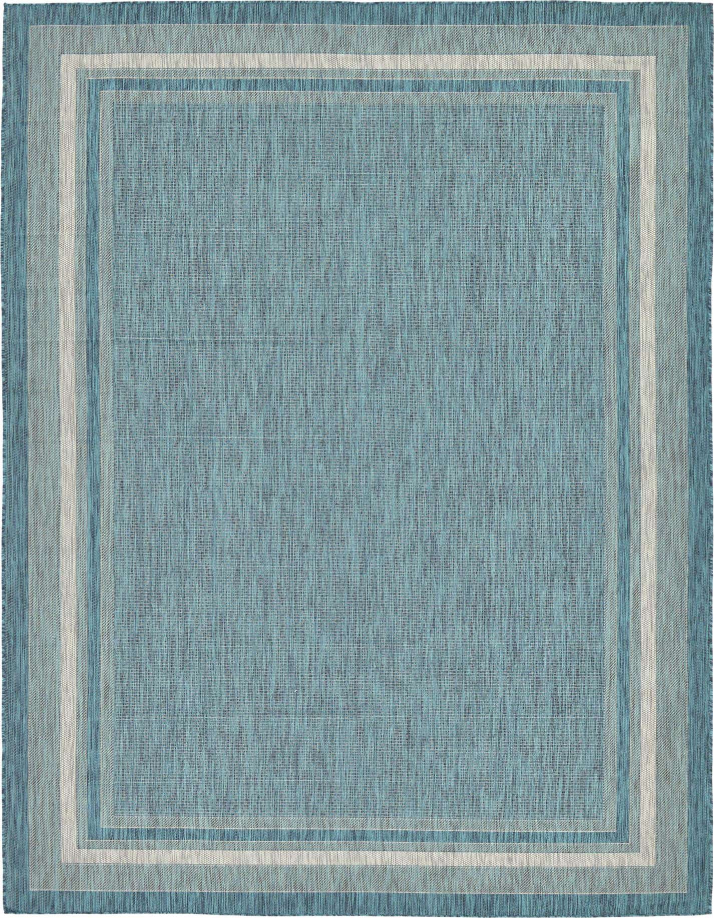 Primary image  1' 10 x 3' 10  Washable Border Indoor / Outdoor Runner Rug