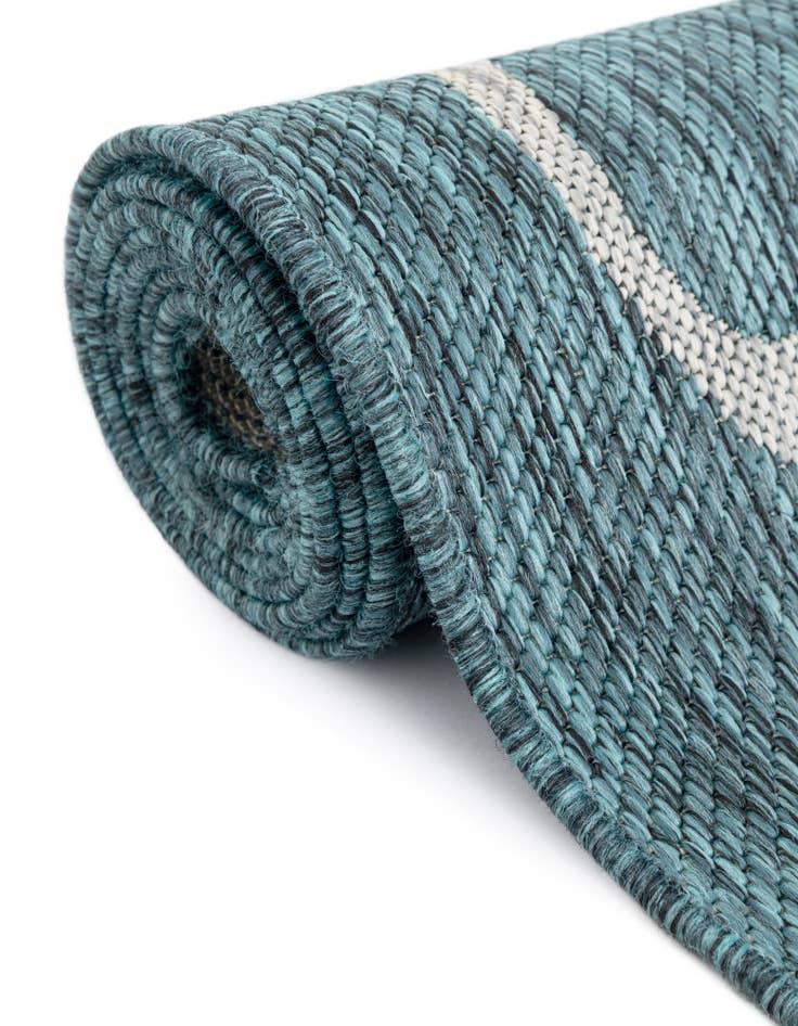 Detail image of  2' x 6'  Washable Botanical Indoor / Outdoor Runner Rug