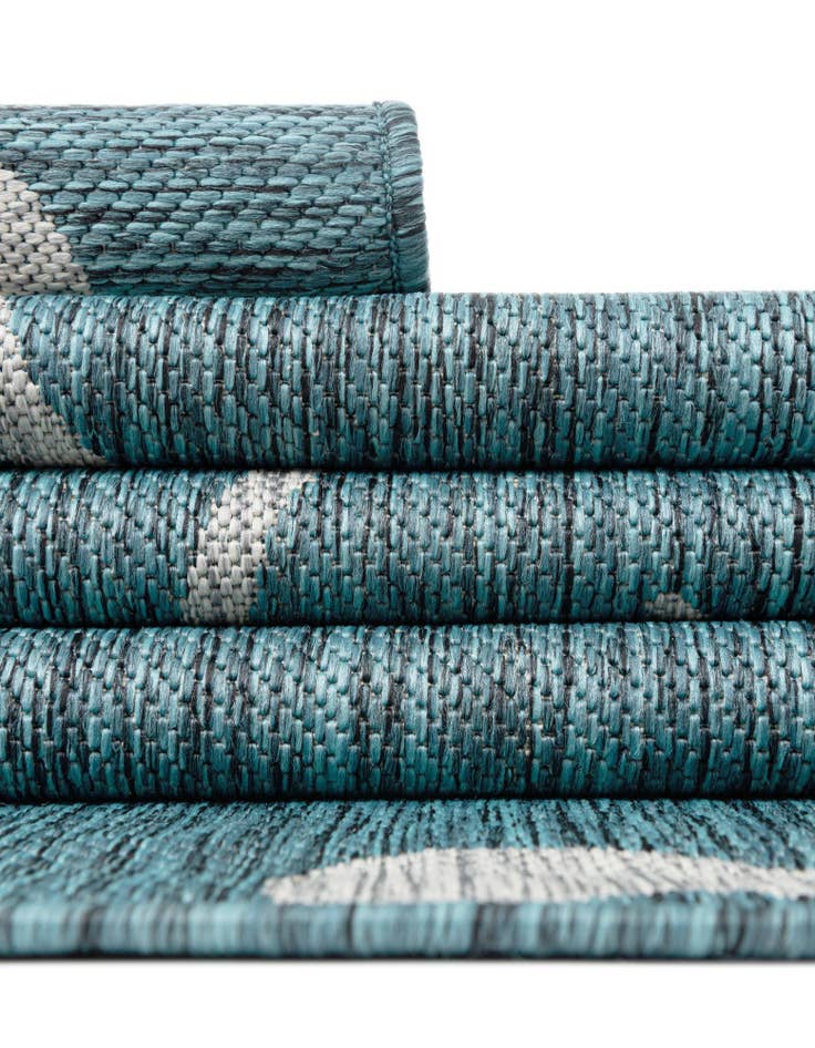 Detail image of  2' x 6'  Washable Botanical Indoor / Outdoor Runner Rug