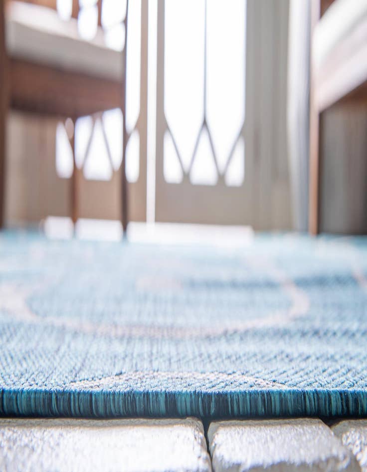 Detail image of  2' x 6'  Washable Botanical Indoor / Outdoor Runner Rug