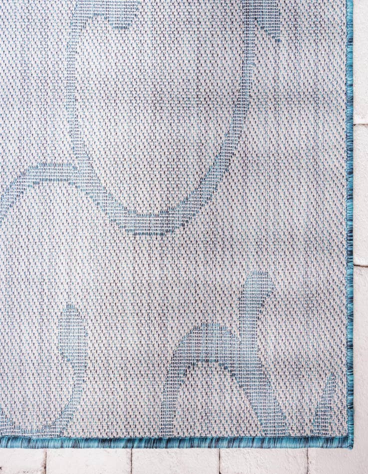 Detail image of  2' x 6'  Washable Botanical Indoor / Outdoor Runner Rug