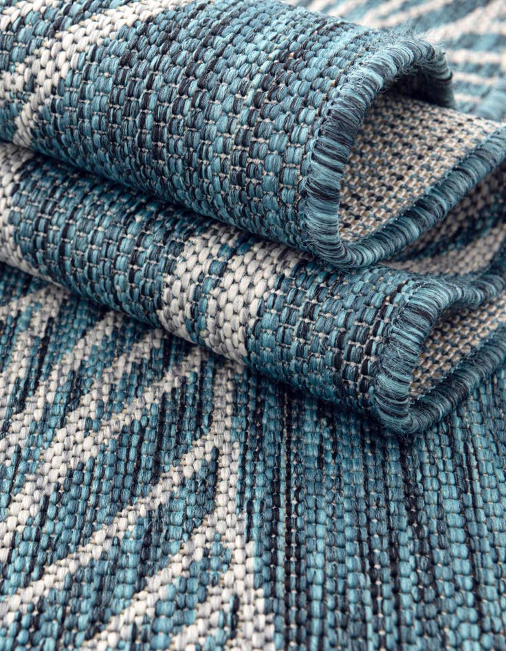 Detail image of  2' x 6'  Washable Botanical Indoor / Outdoor Runner Rug