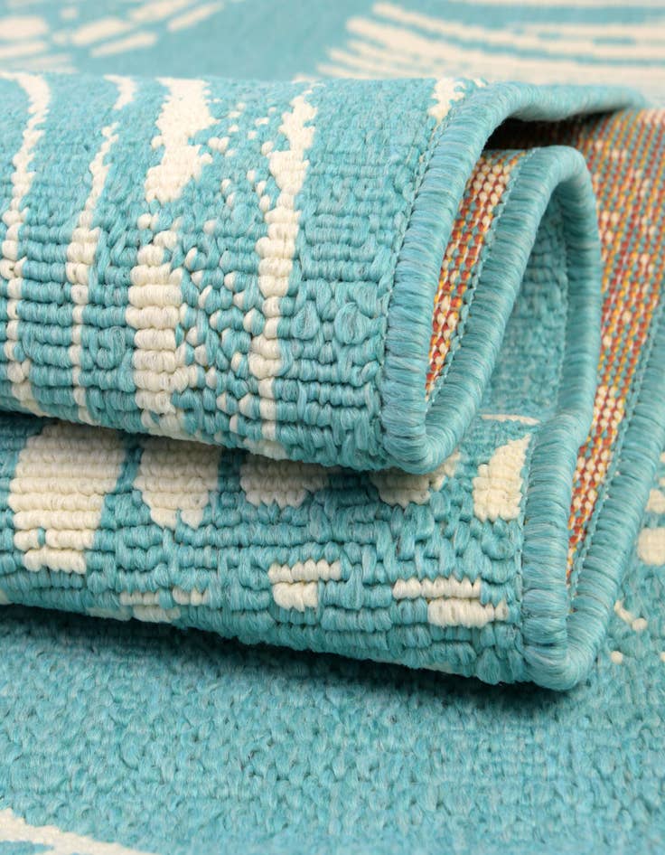 Detail image of  2' x 6'  Washable Coastal Indoor / Outdoor Runner Rug
