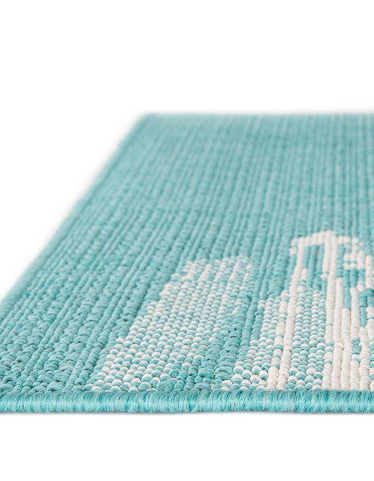 Detail image of  2' x 8'  Washable Coastal Indoor / Outdoor Runner Rug