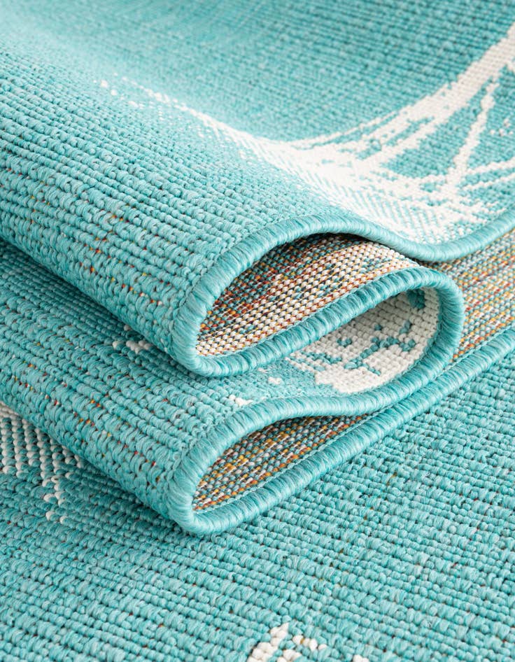 Detail image of  2' x 8'  Washable Coastal Indoor / Outdoor Runner Rug