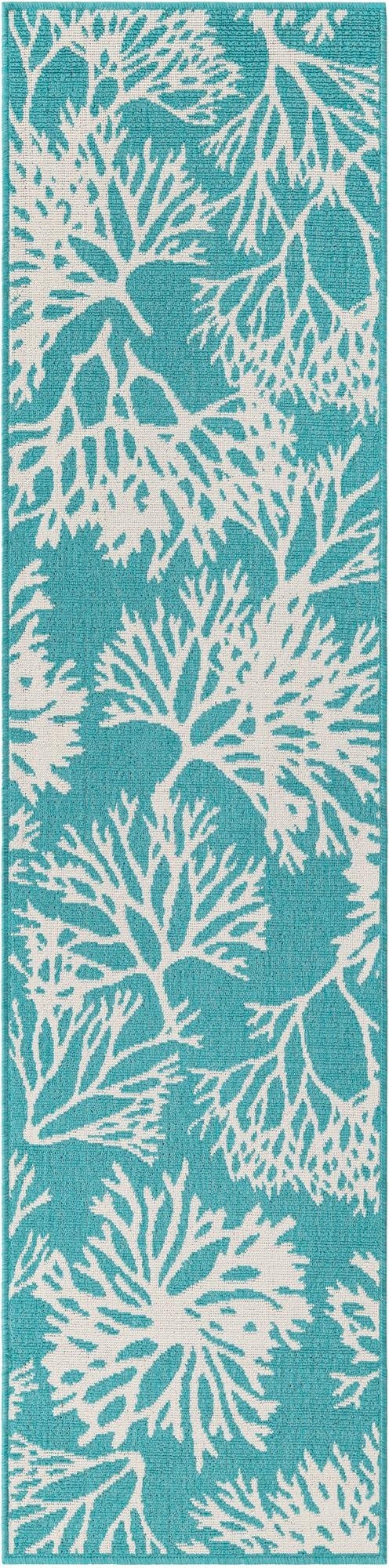  2' x 8'  Washable Coastal Indoor / Outdoor Runner Rug