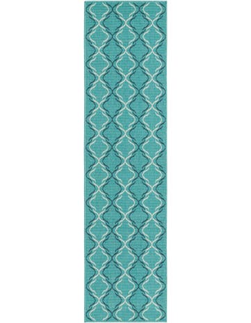 2' x 8' Washable Lattice Indoor / Outdoor Runner Rug