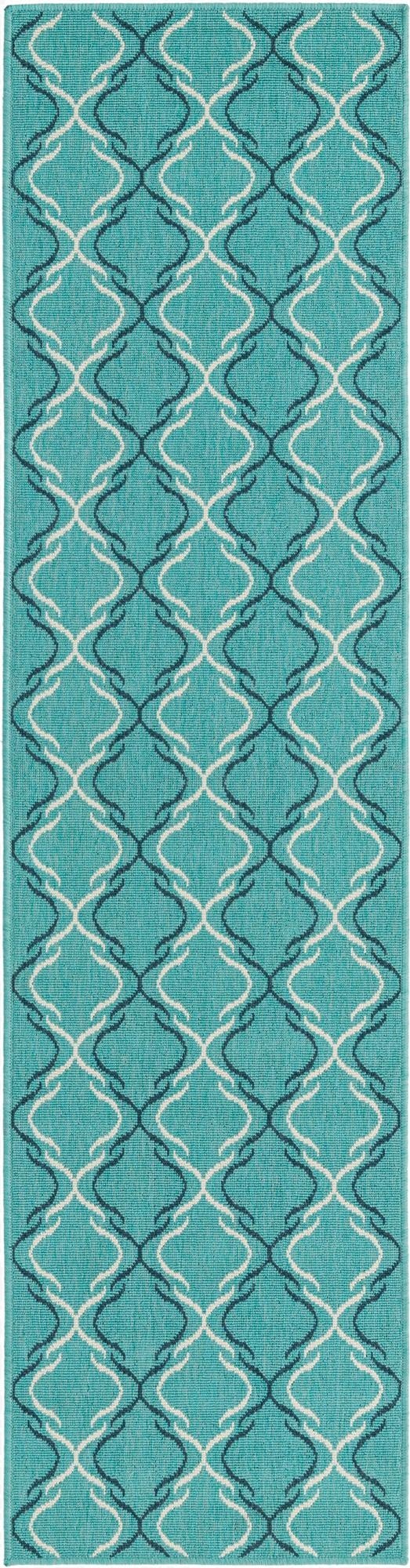  2' x 8'  Washable Lattice Indoor / Outdoor Runner Rug