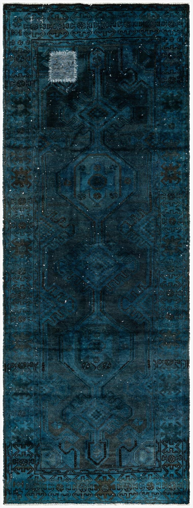  3' 6 x 9' 3  Hand Knotted Ultra Vintage Persian Wool Runner Rug