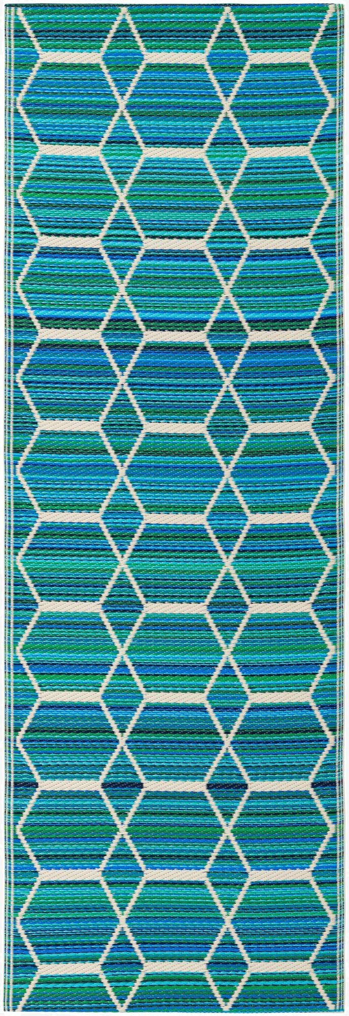  2' x 6'  Washable Vista Breeze Indoor / Outdoor Runner Rug