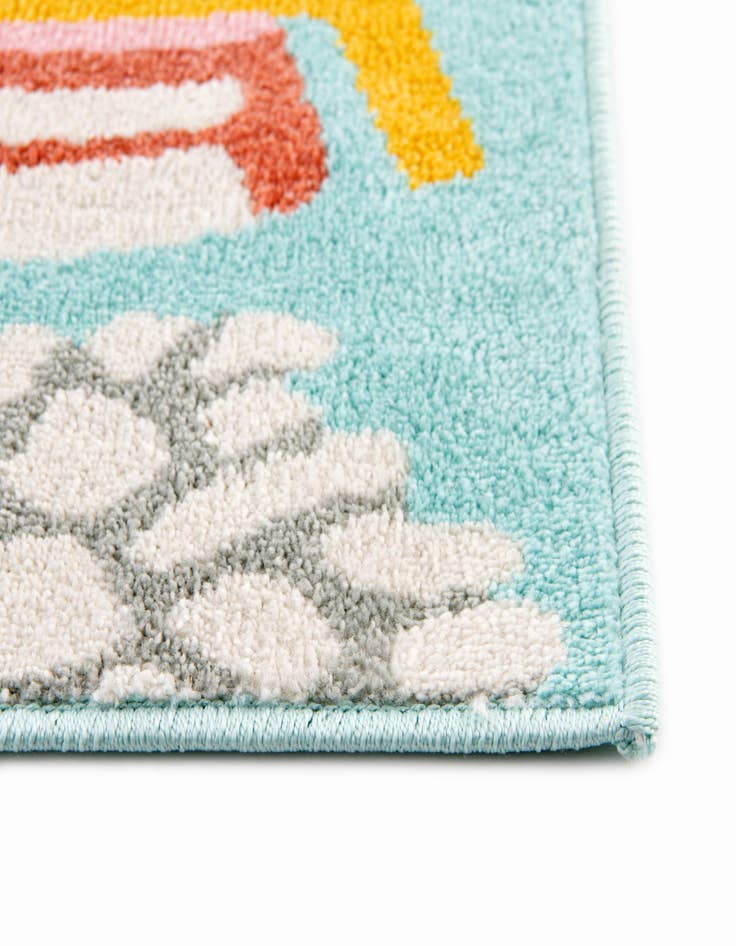 Detail image of  2' 2 x 4' Construction Whimsy Kids Runner Rug