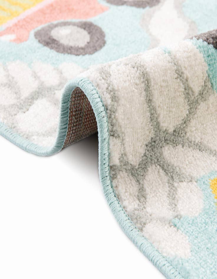 Detail image of  2' 2 x 4' Construction Whimsy Kids Runner Rug