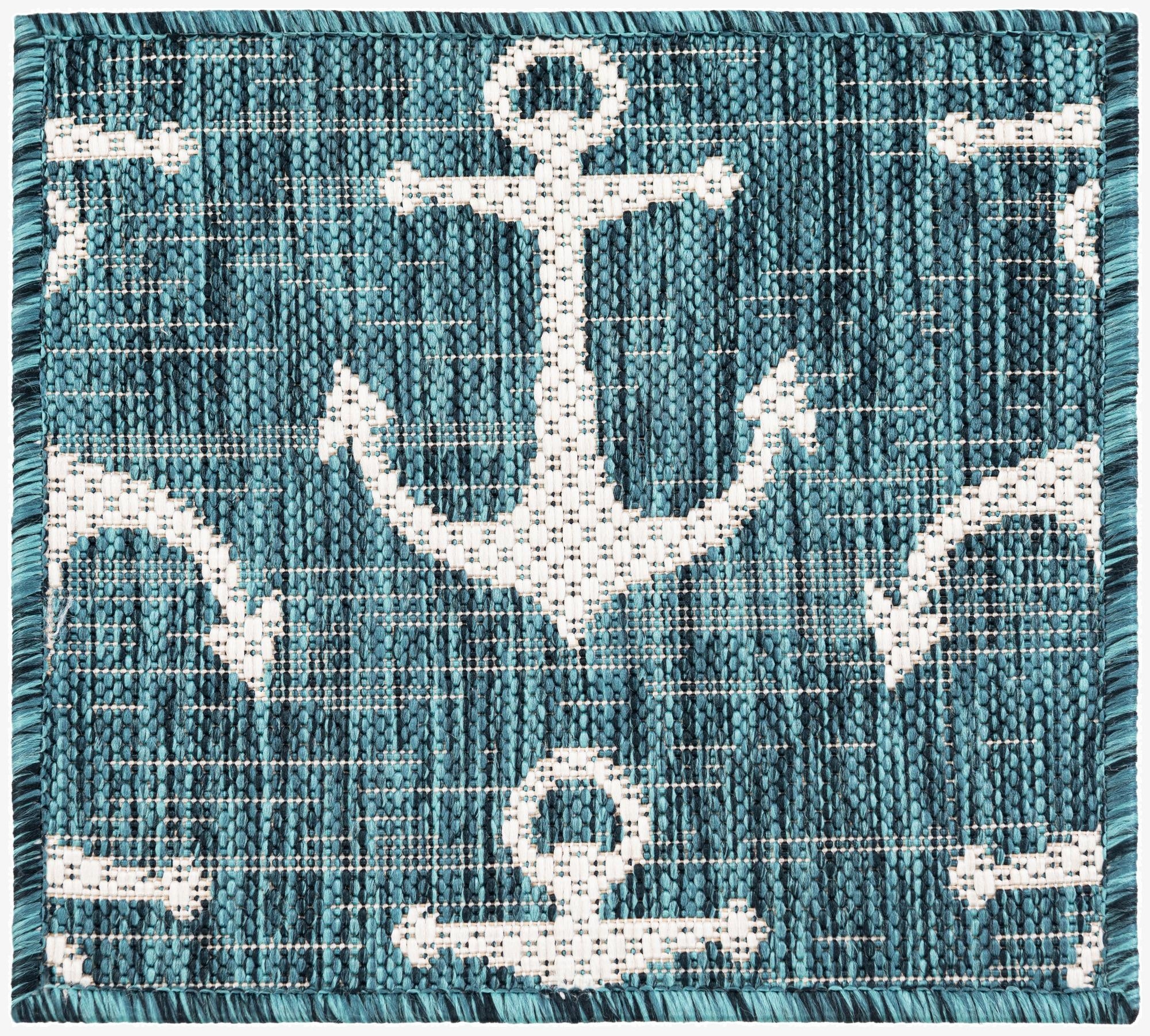 1' 4 x 1' 4  Washable Coastal Indoor / Outdoor Sample Rug