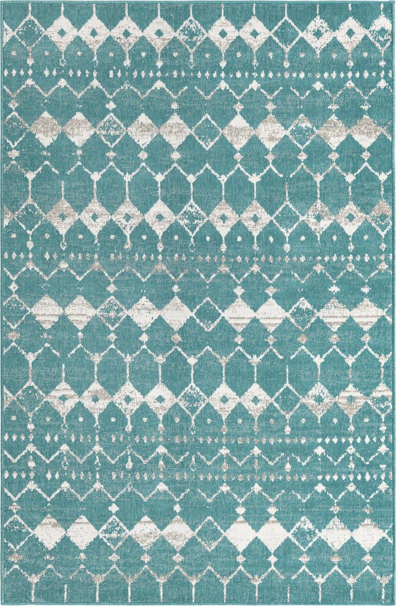  1' 3 x 1' 3  Washable Lattice Indoor / Outdoor Sample Rug
