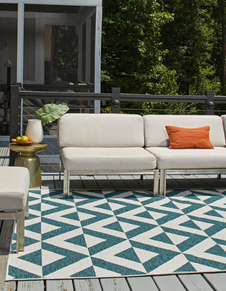 Detail image of  7' 10 x 7' 10  Washable Jill Zarin Napa Indoor / Outdoor Square Rug