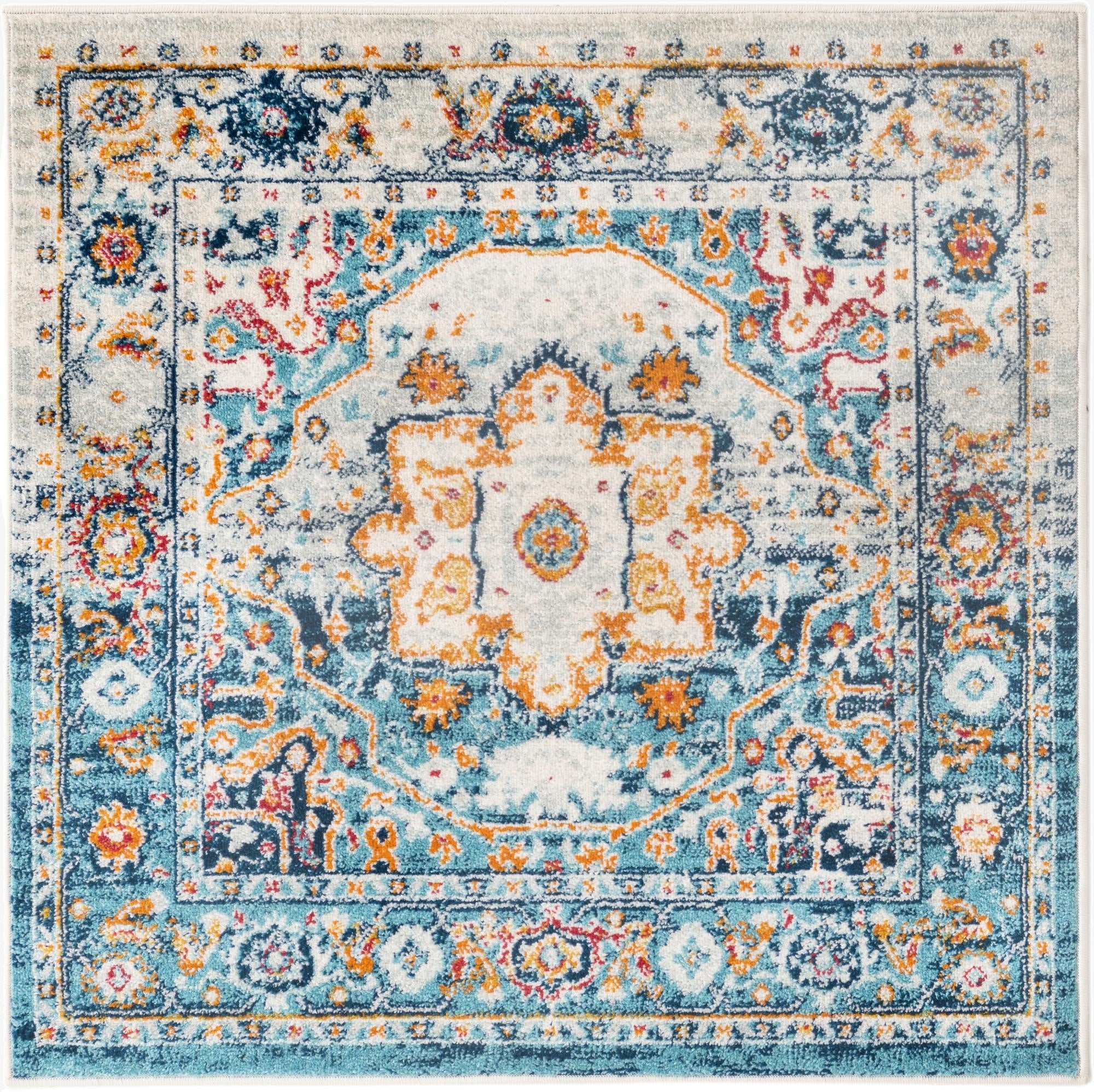  4' x 4' Madeline Vintage Square Rug