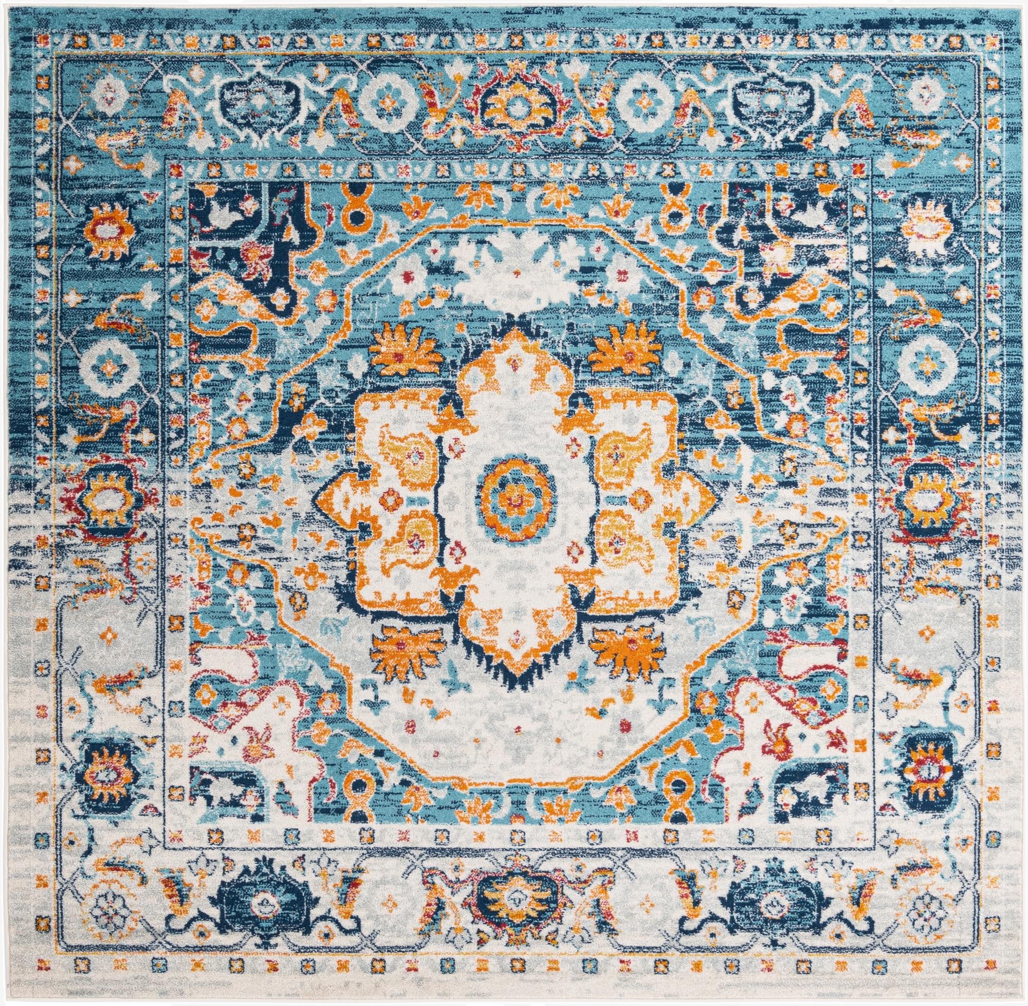  7' 10 x 7' 10 Madeline Vintage Square Rug
