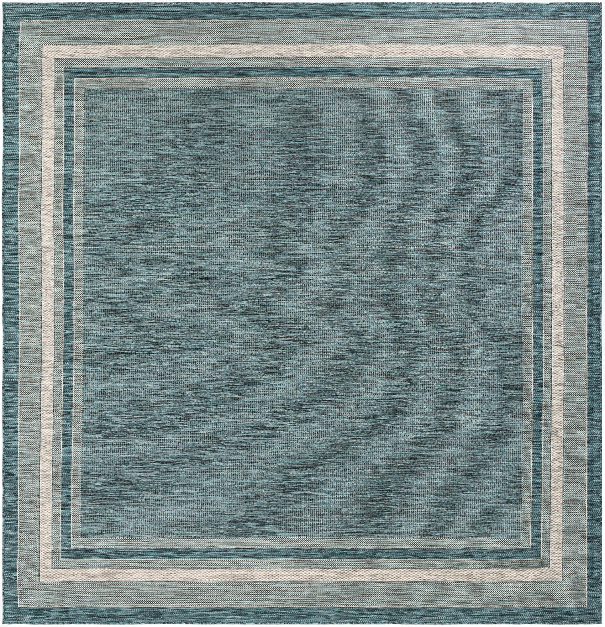  10' x 10'  Washable Border Indoor / Outdoor Square Rug