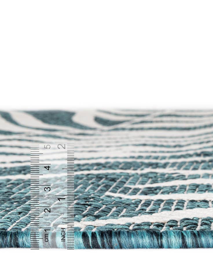 Detail image of  10' x 10'  Washable Botanical Indoor / Outdoor Square Rug