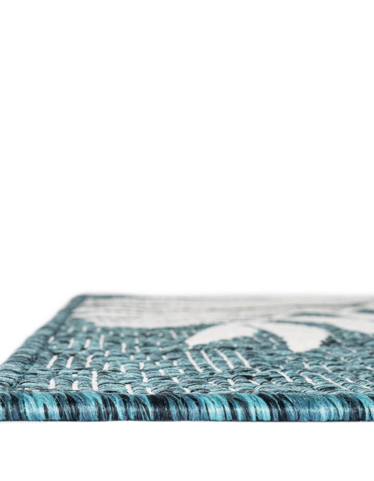 Detail image of  10' x 10'  Washable Botanical Indoor / Outdoor Square Rug