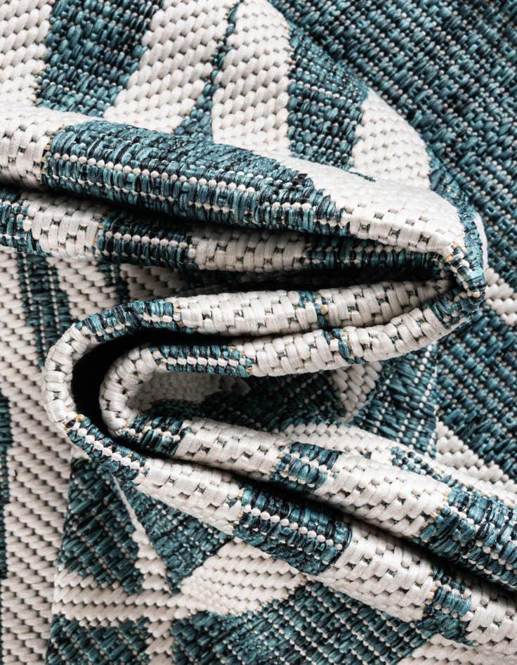 Detail image of  10' x 10'  Washable Botanical Indoor / Outdoor Square Rug