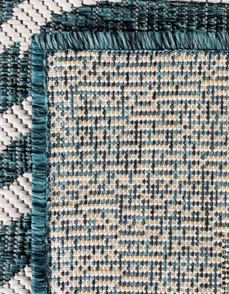 Detail image of  10' x 10'  Washable Botanical Indoor / Outdoor Square Rug