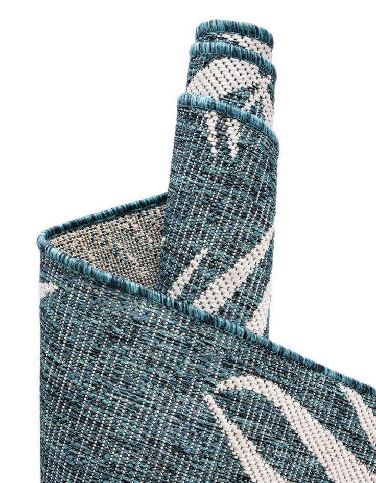 Detail image of  10' x 10'  Washable Botanical Indoor / Outdoor Square Rug