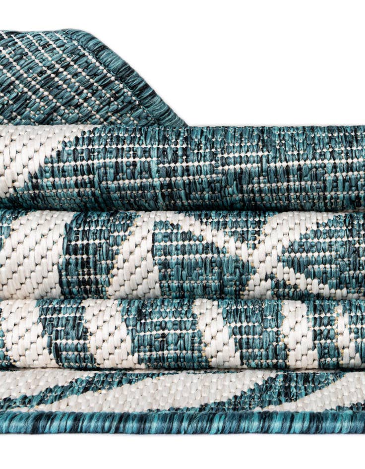 Detail image of  10' x 10'  Washable Botanical Indoor / Outdoor Square Rug