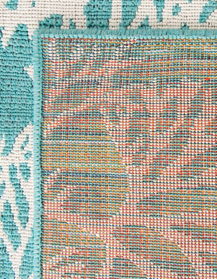 Detail image of  7' 10 x 7' 10  Washable Coastal Indoor / Outdoor Square Rug