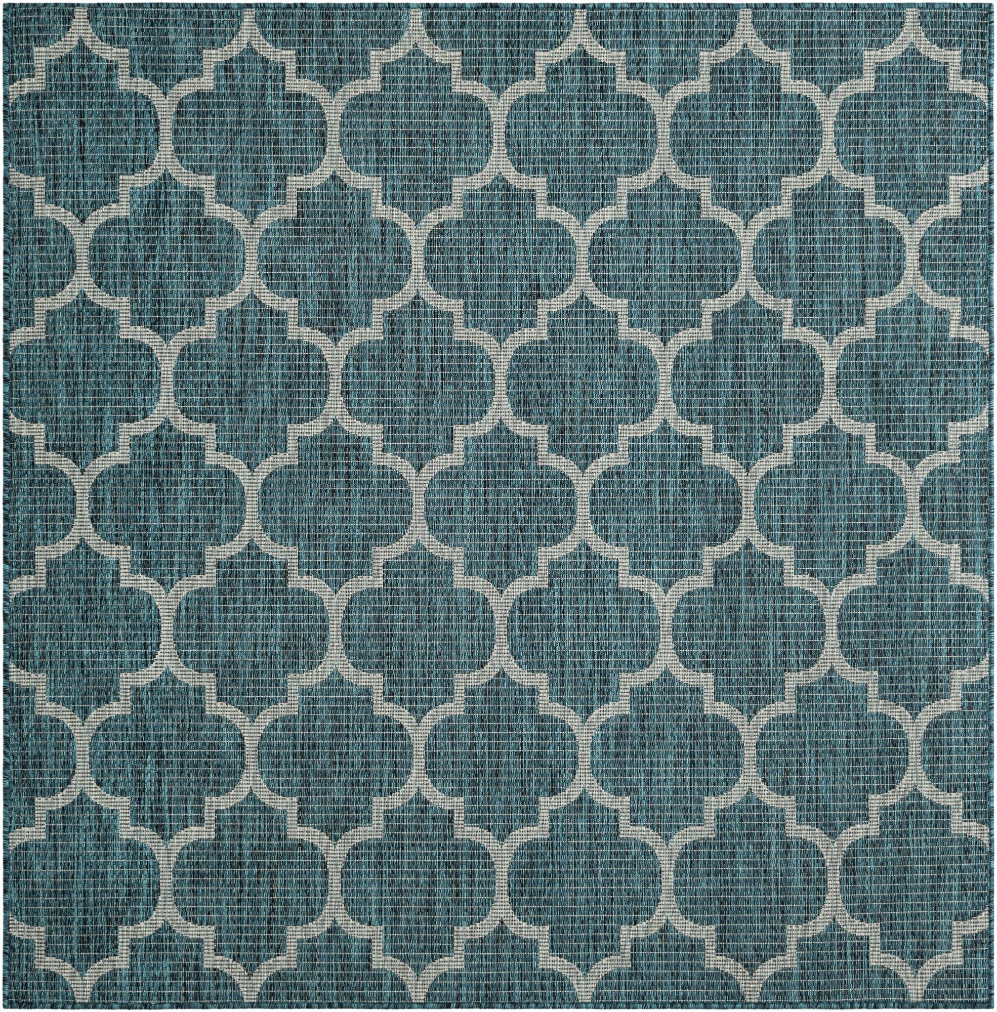  6' x 6'  Washable Lattice Indoor / Outdoor Square Rug