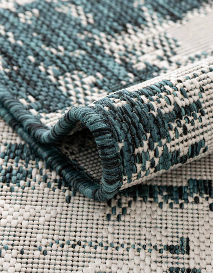 Detail image of  10' x 10'  Washable Modern Indoor / Outdoor Square Rug