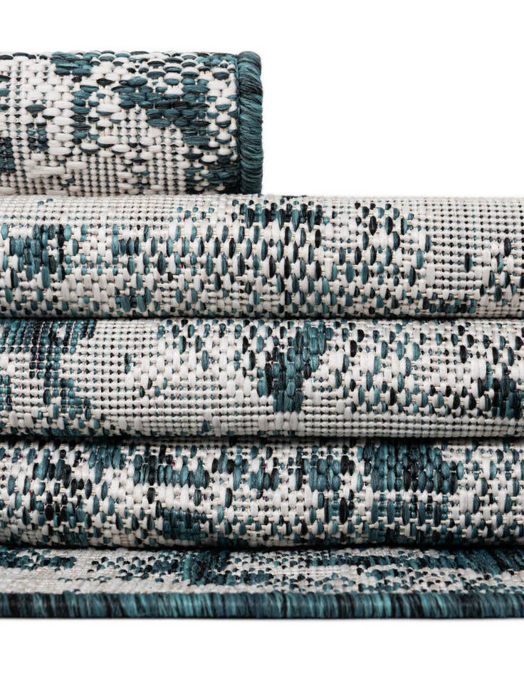 Detail image of  10' x 10'  Washable Modern Indoor / Outdoor Square Rug