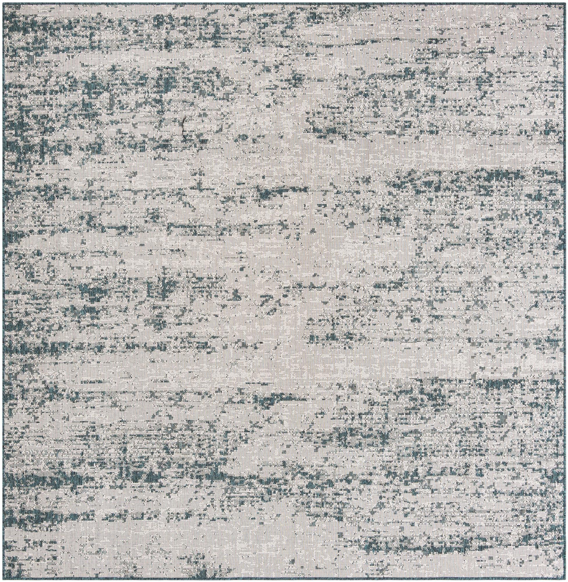  8' x 8'  Washable Modern Indoor / Outdoor Square Rug