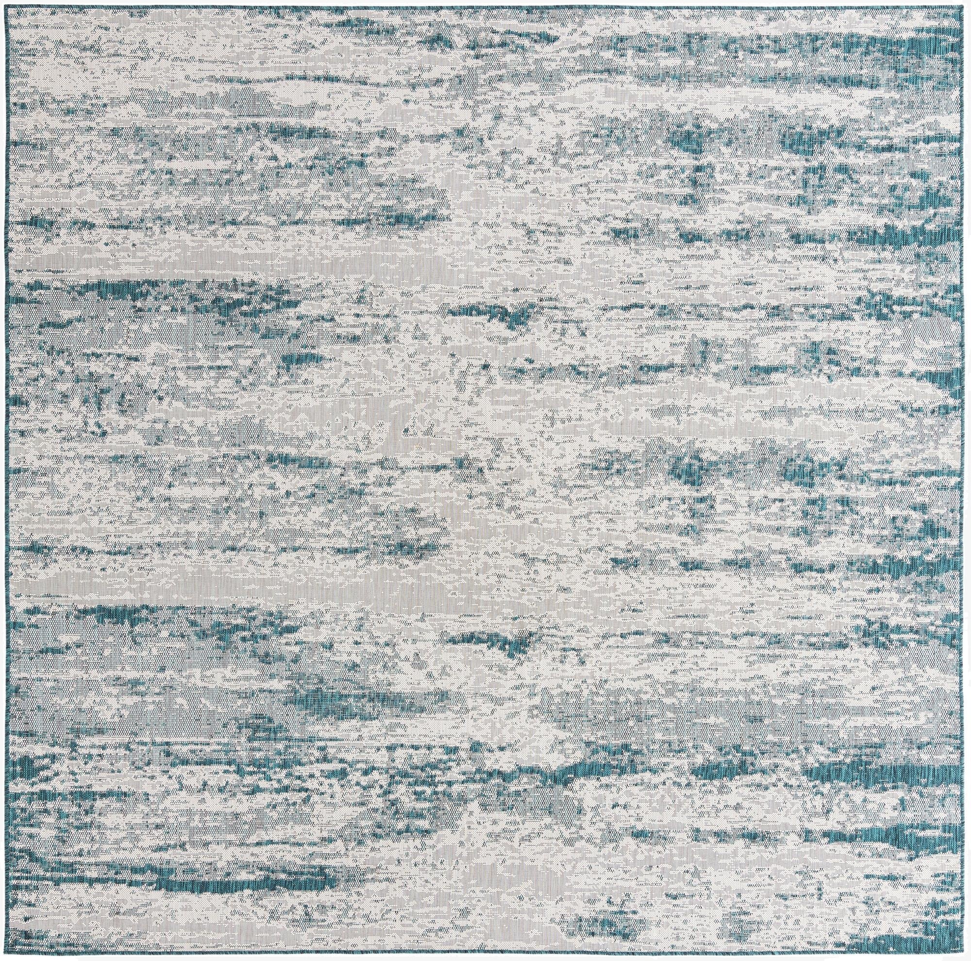  10' x 10'  Washable Modern Indoor / Outdoor Square Rug