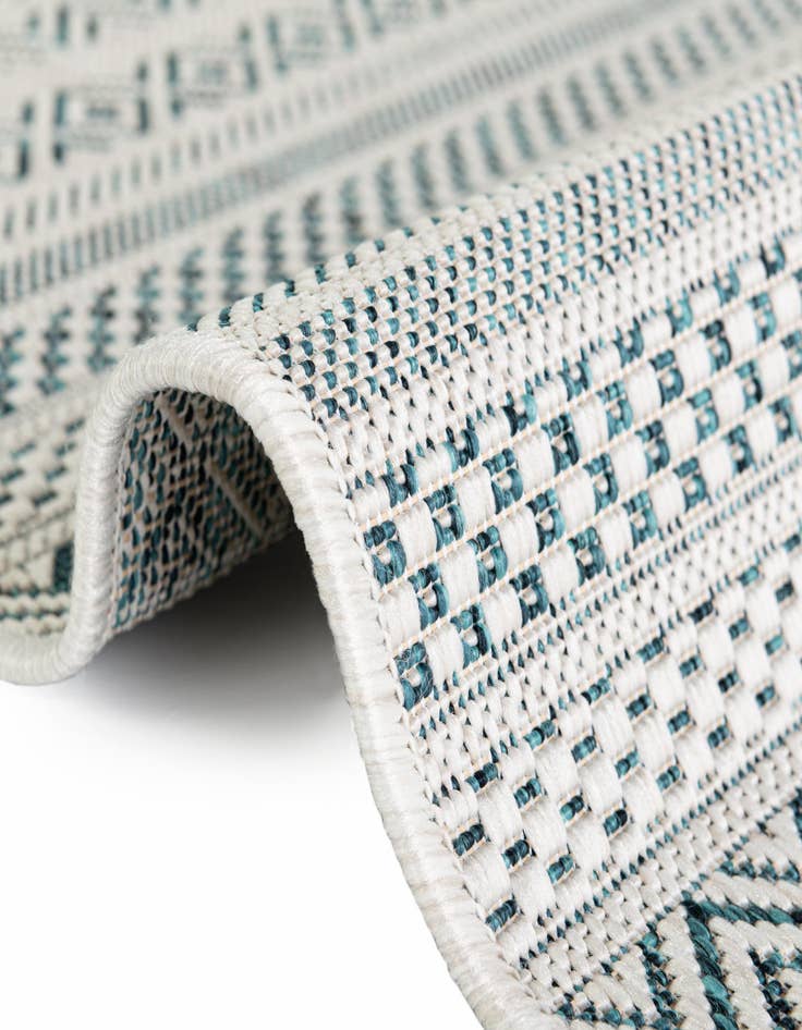 Detail image of  7' 10 x 7' 10  Washable Ribbon Indoor / Outdoor Square Rug