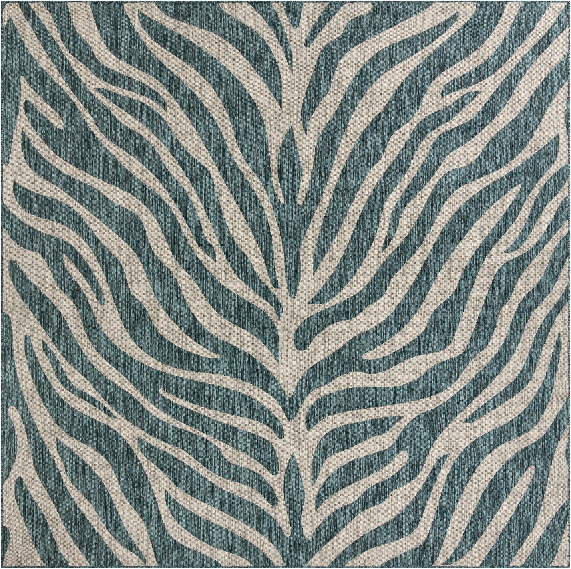  10' x 10'  Washable Safari Indoor / Outdoor Square Rug