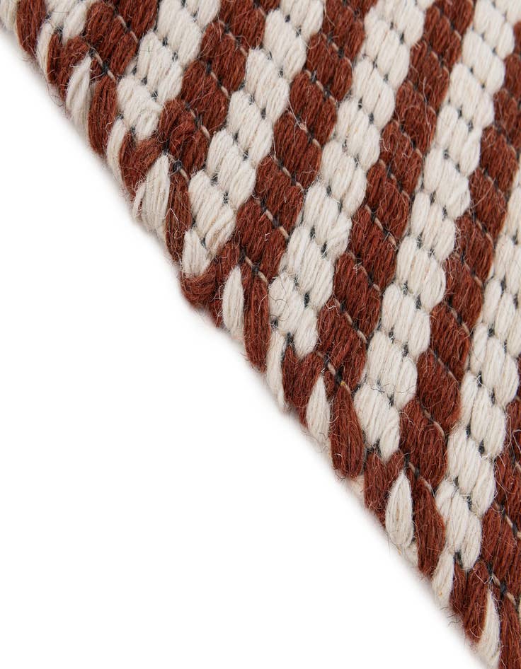 Detail image of  2' x 3'  Hand Woven Braided Chindi Rug