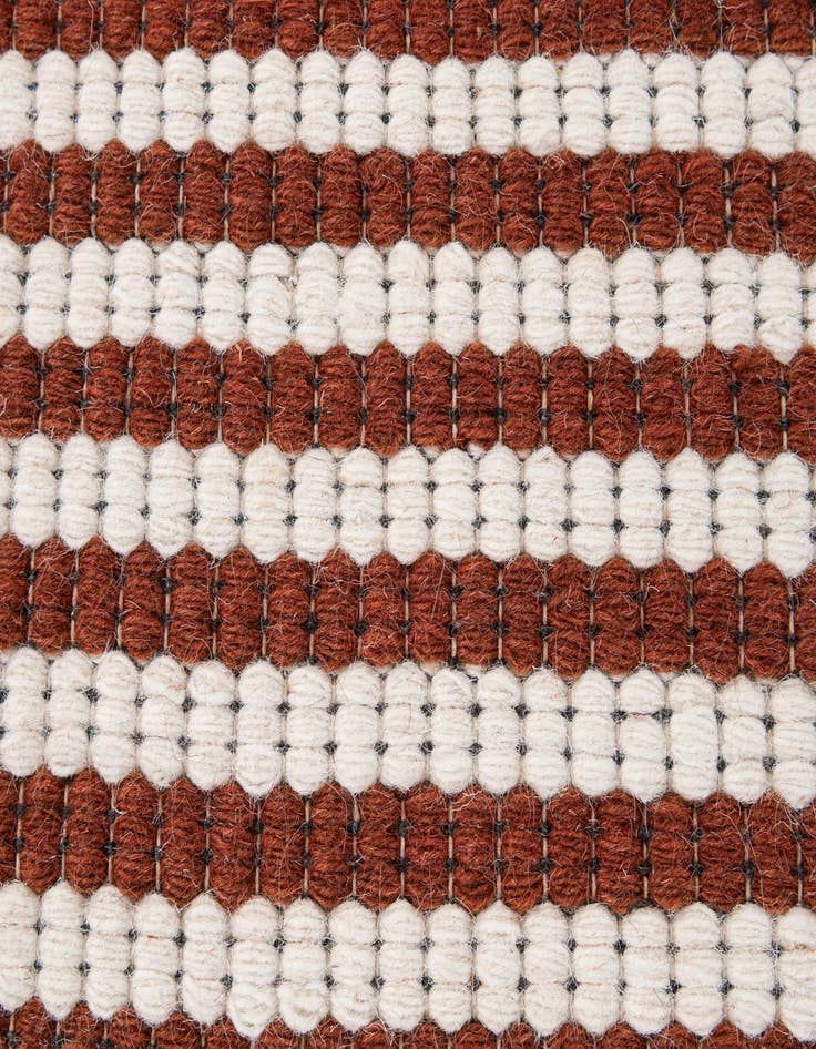 Detail image of  2' x 3'  Hand Woven Braided Chindi Rug