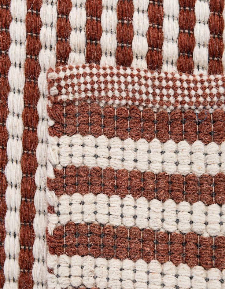 Detail image of  2' x 3'  Hand Woven Braided Chindi Rug