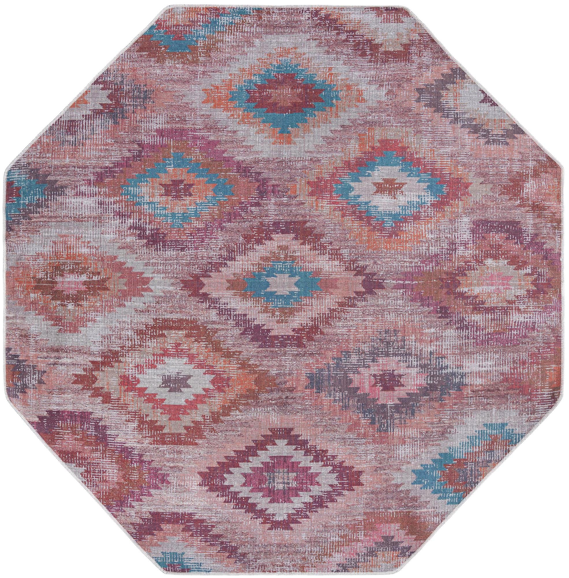 Terracotta 7' 10 x 7' 10 Washable Sisu Octagon Rug | Rugs.com