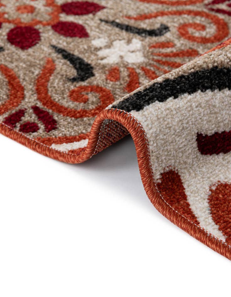 Detail image of  5' 3 x 8'  Washable Modern Indoor / Outdoor Oval Rug