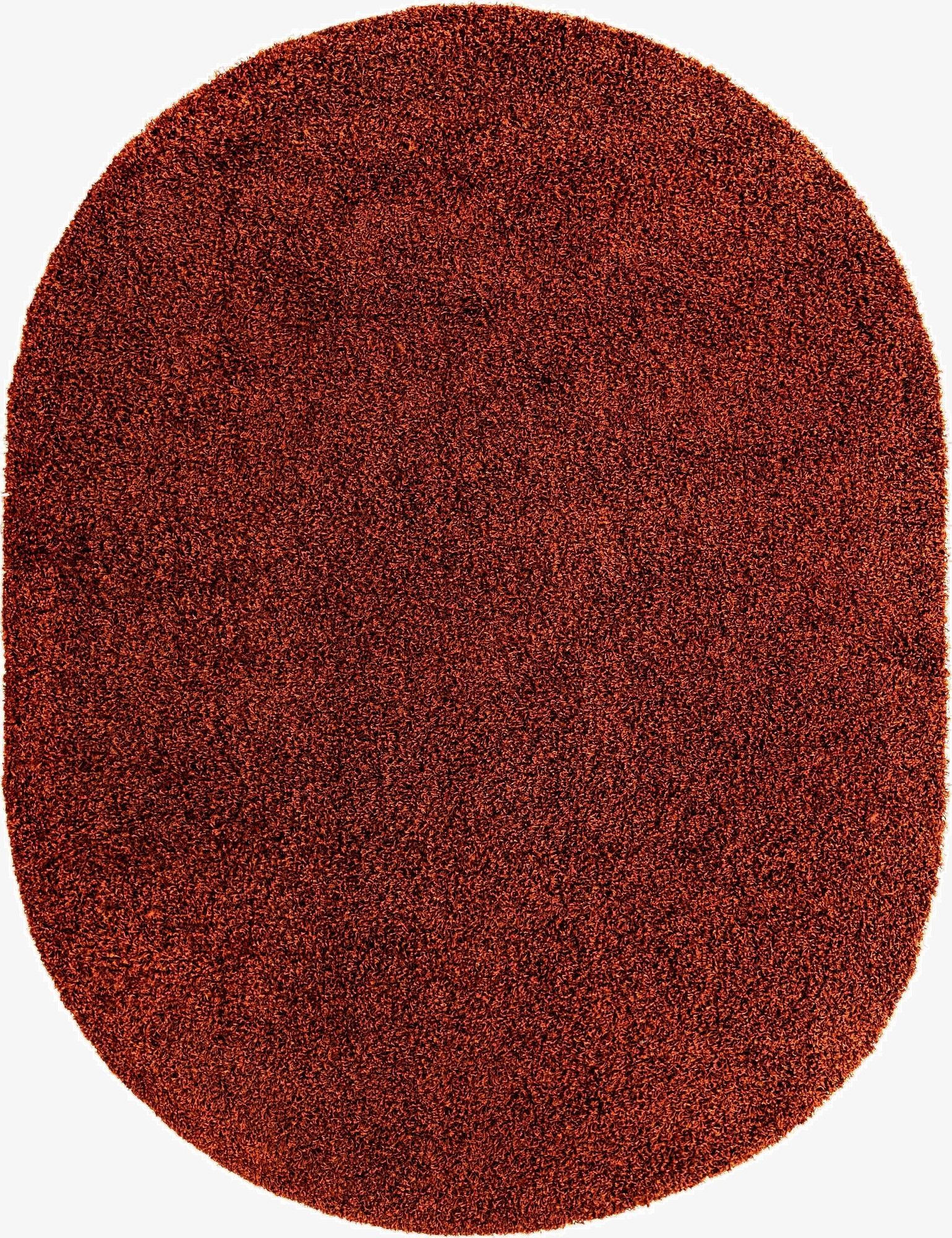  7' 10 x 10' Solid Shag Oval Rug